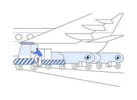 Flugzeug Auftanken abstrakt Konzept Vektor Illustration.