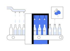 Olive Öl Verpackung abstrakt Konzept Vektor Illustration.