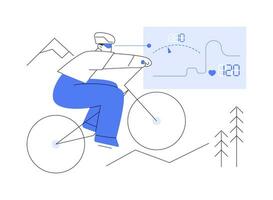cykling smartglasögon isolerat tecknad serie vektor illustrationer.