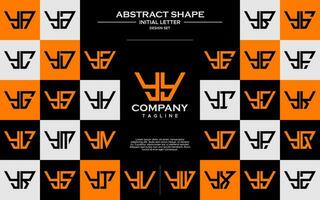uppsättning av enkel trapezoid form brev y yy logotyp design vektor
