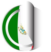 Klistermärke design för flagga av Mexiko vektor