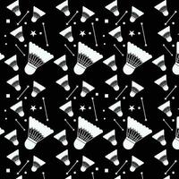 badminton racketar och fjäder sömlös mönster. vektor illustration