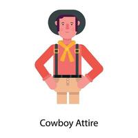 trendig cowboy klädsel vektor