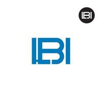 Brief lbi Monogramm Logo Design vektor