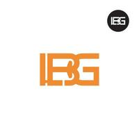 brev lbg monogram logotyp design vektor