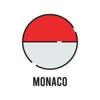 Monaco Flagge Symbol Vektor