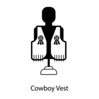 trendige Cowboyweste vektor