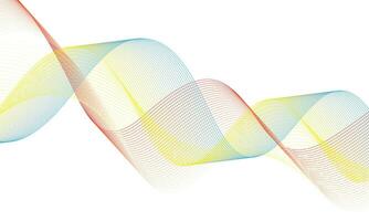modern enkel abstrakt sömmar röd, blå, gul Färg vågig luft linje mönster konst arbete vektor