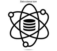 data vetenskap ikon, vektor illustratör