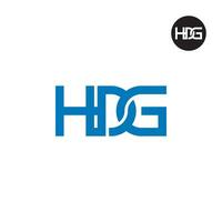 Brief hdg Monogramm Logo Design vektor