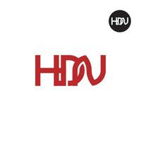 Brief hdn Monogramm Logo Design vektor