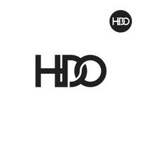 brev hdo monogram logotyp design vektor