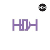 Brief hdh Monogramm Logo Design vektor