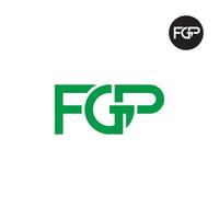 Brief fgp Monogramm Logo Design vektor