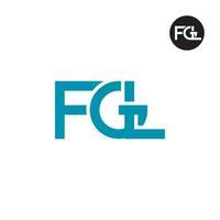 Brief fgl Monogramm Logo Design vektor