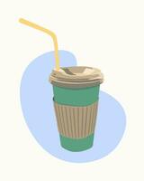 Vektor isoliert Illustration von ein wegbringen Tasse von Kaffee.
