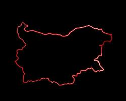 vektor isolerat illustration av bulgarien Karta med neon effekt.