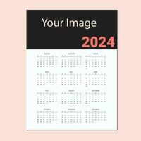 2024 kalender design fri vektor redigerbar mall