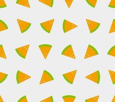 nahtlos geometrisch Muster von Melone Stücke. mehrfarbig Dreiecke. Vektor Illustration