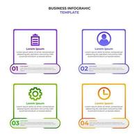 rektangel gradient business infographic element mall. vektor