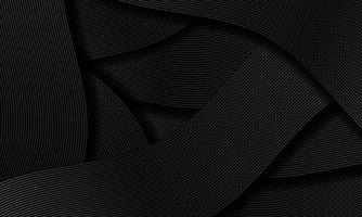 abstrakte schwarze graue Bandlinie Überlappungsmuster Luxusdesign kreativer Hintergrundtexturvektor vektor