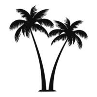 Palme Bäume Vektor isoliert auf ein Weiß Hintergrund, tropisch Palme Bäume Silhouette