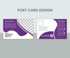 företag posta kort design . professionell posta kort design med Färg variation vektor