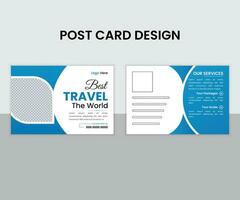 Reise Post Karte Design , schön Tour Post Karte Design vektor