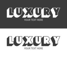 Luxus Logo. elegant Logo Vektor Design. eben Vektor Illustration Logo Design.