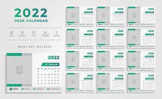 ren designmall för väggkalender 2022 vektor