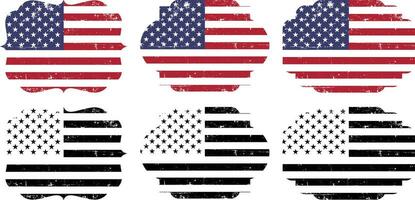 amerikan flagga silhuett, grunge USA flagga uppsättning vektor, grunge, flagga, silhuett, oberoende, juli, 4:e av juli, 4:e juli, flagga silhuett vektor