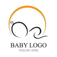 Vektor Illustration von süß Baby Lächeln Logo und Symbol perfekt zum Geschäft, Industrie, Geschäft Marken, usw