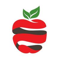 Apfel Logo Design Konzept vektor