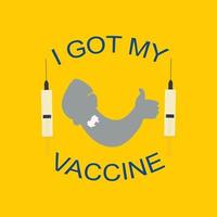 Covid-19-Impfstoff, geimpft sicher, Impfkampagnen freier Vektor