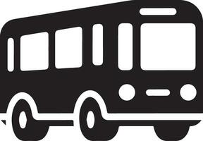 ein Bus Symbol Vektor Silhouette schwarz Farbe 11