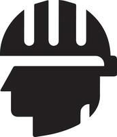 minimal Konstruktion Helm Symbol Vektor Silhouette, Weiß Hintergrund 27