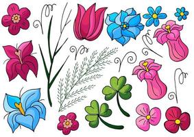 Blumenillustration im Handzeichnungsstil vektor