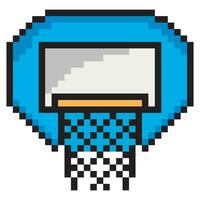 basketboll ring ryggstöd med pixel konst design vektor
