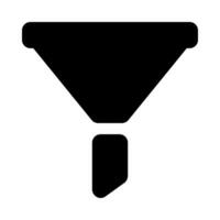 tratt ikon för filtrering och omvandling begrepp vektor