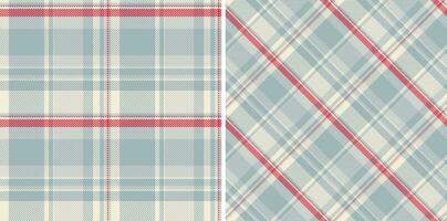 kolla upp mönster bakgrund av vektor textur textil- med en tyg sömlös pläd tartan. uppsättning i favorit färger för mysigt tillfällig varumärke Kläder .