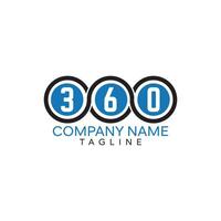 einfach und modern 360 Zahlen Logo Design vektor