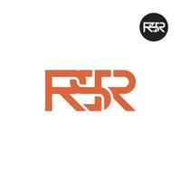 Brief rsr Monogramm Logo Design vektor