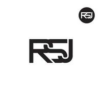 Brief rsj Monogramm Logo Design vektor