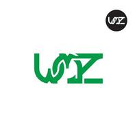 brev wmz monogram logotyp design vektor