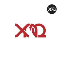 Brief xmq Monogramm Logo Design vektor