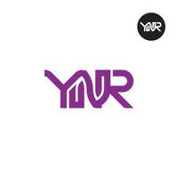 brev ynr monogram logotyp design vektor