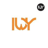 brev iwy monogram logotyp design vektor