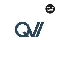 brev qvi monogram logotyp design vektor