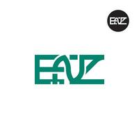 brev enz monogram logotyp design vektor