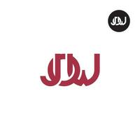Brief jow Monogramm Logo Design vektor